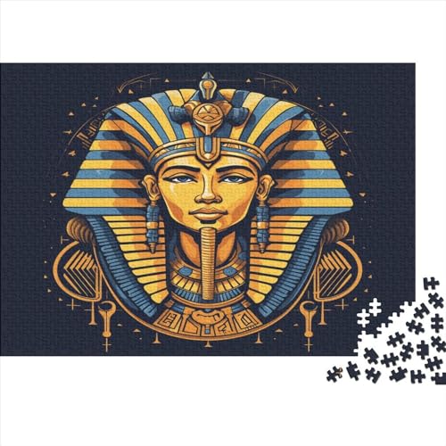 Egyptian Pharao 1000 Stück Puzzles Für Erwachsene Teenager Stress Abbauen Familien-Puzzlespiel Mit Poster in 1000-teiliges Puzzle Lernspiel Spielzeug Geschenk Puzzel 1000pcs (75x50cm) von MOBYAT