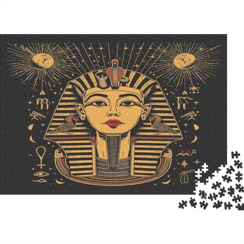 Egyptian Pharao 1000 Teile, Impossible Woody Puzzle,Geschicklichkeitsspiel Für Die Ganze Familie, Erwachsenenpuzzle Ab 14 Jahren Puzzel 1000pcs (75x50cm) von MOBYAT