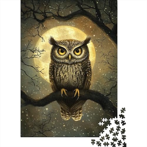 Eule 1000 Teile Hölzern Puzzle 1000pcs (75x50cm) von MOBYAT