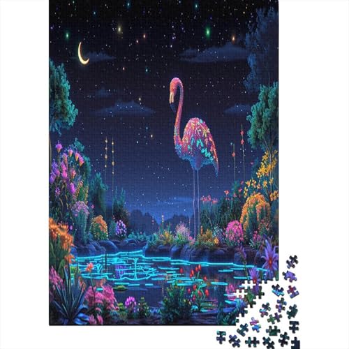 Flamingo Puzzlespiel 1000 Teile Puzzles Für Erwachsene Lernspiel Herausforderung Spielzeug 1000 Teile Puzzles Für Erwachsene Kinder Erwachsenen Puzzlespiel Puzzel 1000pcs (75x50cm) von MOBYAT