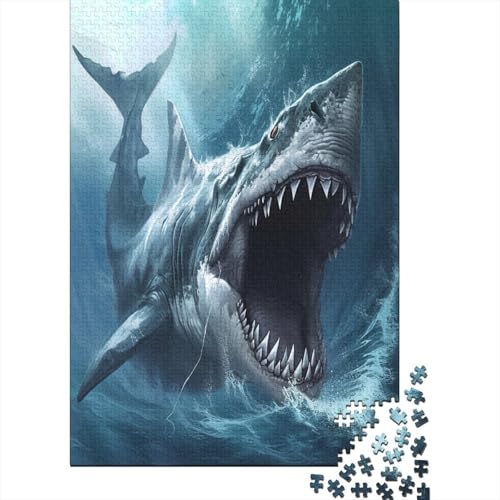 Great White Hai Puzzlespiel 1000 Teile Puzzle Für Erwachsene Und Kinder Ab 14 Jahren, Puzzle Erwachsenen Puzzlespi Puzzel 1000pcs (75x50cm) von MOBYAT