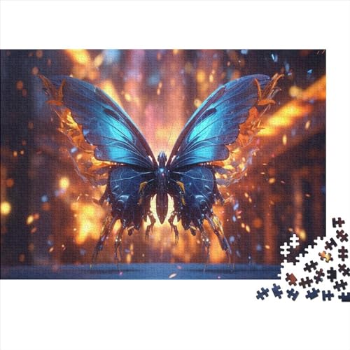 Hölzern 3D Effect Puzzle, 500 Hölzern Puzzle Teile Im Adventskalender 2023, Geschenke Für Jungen, Mädchen, Familie Und Freunde Zu Weihnachten(Abstract Butterfly) von MOBYAT