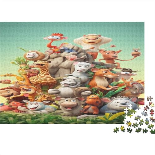 Hölzern Animal World Puzzle, 300 Hölzern Puzzle Teile Im Adventskalender 2023, Geschenke Für Jungen, Mädchen, Familie Und Freunde Zu Weihnachten(Animal World) von MOBYAT