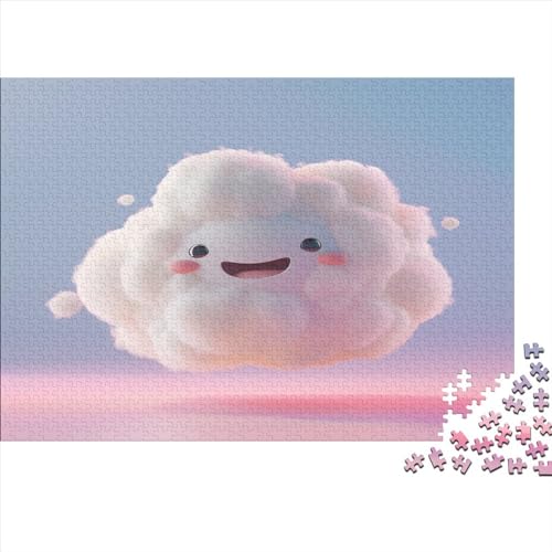 Hölzern Cute Puzzle, 300 Hölzern Puzzle Teile Im Adventskalender 2023, Geschenke Für Jungen, Mädchen, Familie Und Freunde Zu Weihnachten(Fluffy Cloud) von MOBYAT