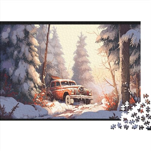 Hölzern Gift Puzzle, 300 Hölzern Puzzle Teile Im Adventskalender 2023, Geschenke Für Jungen, Mädchen, Familie Und Freunde Zu Weihnachten(Christmas Scenes) von MOBYAT