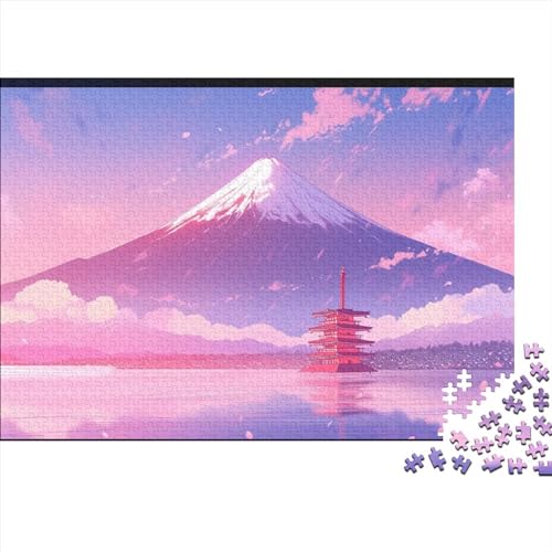 Hölzern Japan Puzzle, 300 Hölzern Puzzle Teile Im Adventskalender 2023, Geschenke Für Jungen, Mädchen, Familie Und Freunde Zu Weihnachten(Mont Fuji) von MOBYAT