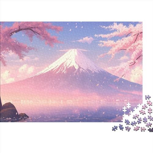 Hölzern Japan Puzzle, 500 Hölzern Puzzle Teile Im Adventskalender 2023, Geschenke Für Jungen, Mädchen, Familie Und Freunde Zu Weihnachten(Mont Fuji) von MOBYAT