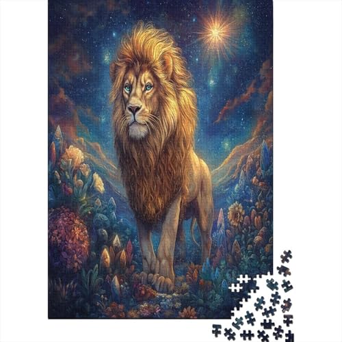 Hölzern Puzzle, 1000 Hölzern Puzzle Teile Im Adventskalender 2023, Geschenke Für Jungen, Mädchen, Familie Und Freunde Zu Weihnachten(Löwe) von MOBYAT