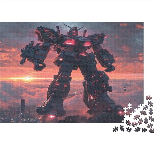 Hölzern Puzzle, 300 Hölzern Puzzle Teile Im Adventskalender 2023, Geschenke Für Jungen, Mädchen, Familie Und Freunde Zu Weihnachten(Mecha) von MOBYAT