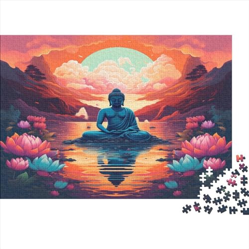 Hölzern Puzzle 1000 Teile Buddha Statue - Farbenfrohes Puzzle Für Erwachsene in Bewährter Qualität () 1000pcs (75x50cm) von MOBYAT