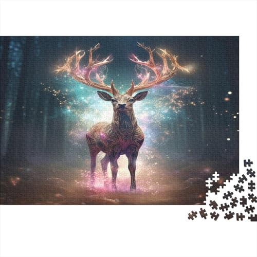 Hölzern Puzzle 1000 Teile Deer - Farbenfrohes Puzzle Für Erwachsene in Bewährter Qualität () 1000pcs (75x50cm) von MOBYAT