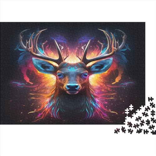 Hölzern Puzzle 1000 Teile Deer - Farbenfrohes Puzzle Für Erwachsene in Bewährter Qualität () 1000pcs (75x50cm) von MOBYAT