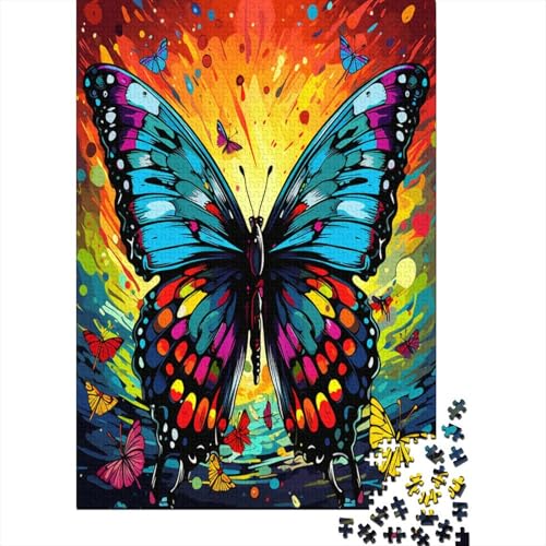 Hölzern Puzzle 1000 Teile Schmetterling (6) - Farbenfrohes Puzzle Für Erwachsene in Bewährter Qualität () 1000pcs (75x50cm) von MOBYAT