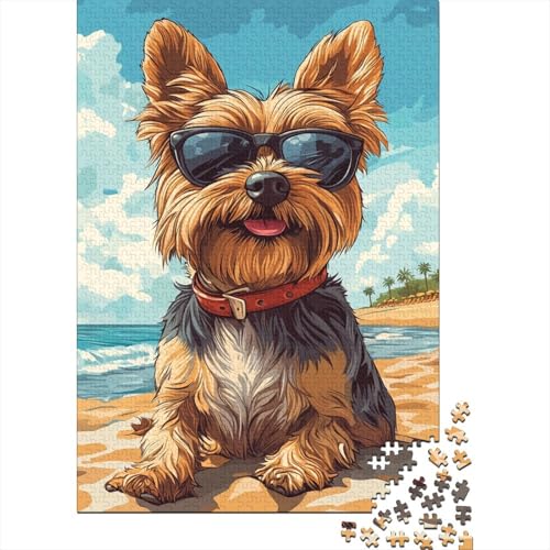 Hölzern Puzzle 1000 Teile Yorkshire Terrier - Farbenfrohes Puzzle Für Erwachsene in Bewährter Qualität () 1000pcs (75x50cm) von MOBYAT