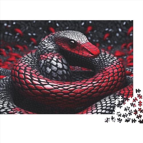 Hölzern Puzzle 2023, Adventskalender Puzzle 1000 Hölzern Teile Weihnachtskalender 2023 Männer Frauen Geschenke Jigsaw Puzzle Adventskalender Geschenke - 3D Snake von MOBYAT