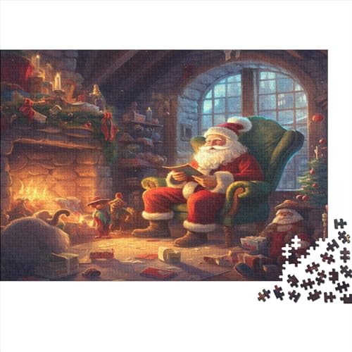 Hölzern Puzzle 2023, Adventskalender Puzzle 300 Hölzern Teile Weihnachtskalender 2023 Männer Frauen Geschenke Jigsaw Puzzle Adventskalender Geschenke - Santa Claus von MOBYAT