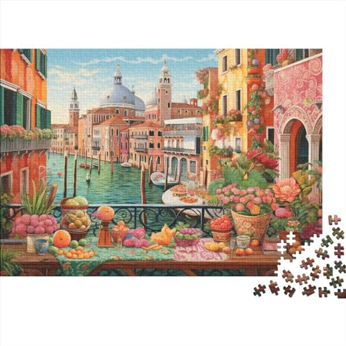 Hölzern Puzzle 2023, Adventskalender Puzzle 300 Hölzern Teile Weihnachtskalender 2023 Männer Frauen Geschenke Jigsaw Puzzle Adventskalender Geschenke - Venedig von MOBYAT