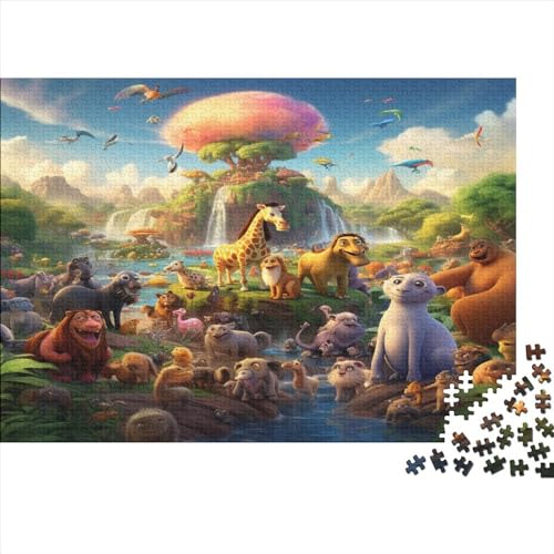 Hölzern Puzzle 2023, Adventskalender Puzzle 500 Hölzern Teile Weihnachtskalender 2023 Männer Frauen Geschenke Jigsaw Puzzle Adventskalender Geschenke - Animal World (4) von MOBYAT