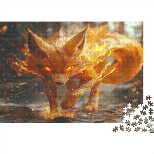 Hölzern Puzzle 2024, Adventskalender Puzzle 1000 Hölzern Teile Weihnachtskalender 2023 Männer Frauen Geschenke Jigsaw Puzzle Adventskalender Geschenke - Fuchs von MOBYAT