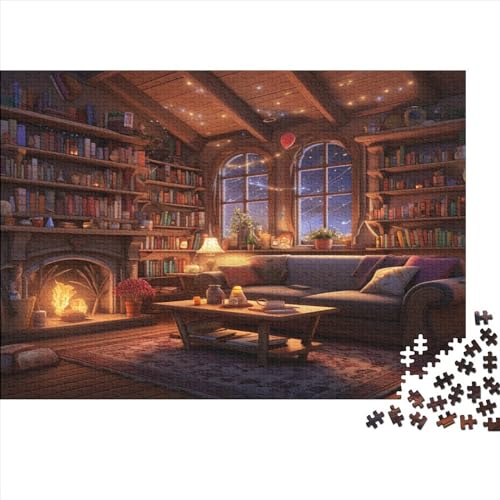 Hölzern Puzzle 300 Teile Cozy Living Room - Farbenfrohes Puzzle Für Erwachsene in Bewährter Qualität () 300pcs (40x28cm) von MOBYAT