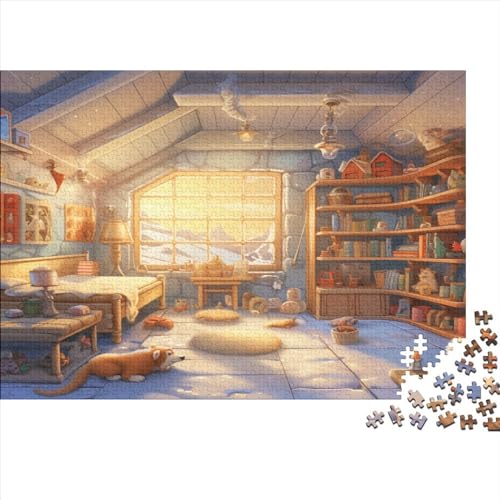 Hölzern Puzzle 300 Teile Snowy Afternoon - Farbenfrohes Puzzle Für Erwachsene in Bewährter Qualität () 300pcs (40x28cm) von MOBYAT