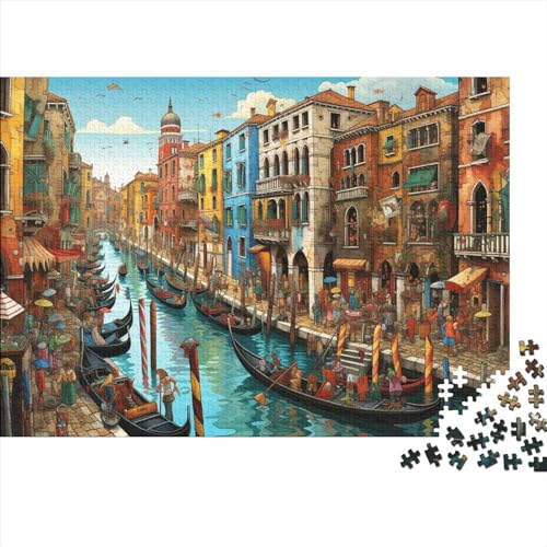 Hölzern Puzzle 300 Teile Venedig - Farbenfrohes Puzzle Für Erwachsene in Bewährter Qualität (Bunte Bilder) 300pcs (40x28cm) von MOBYAT