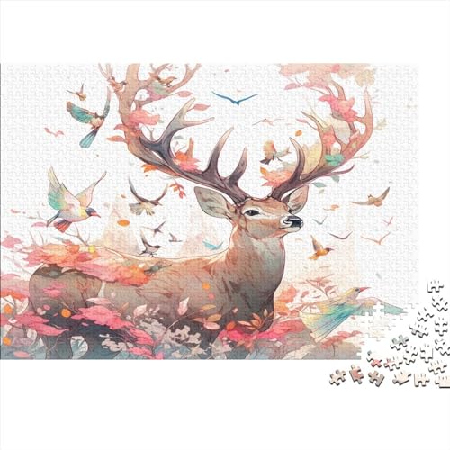 Hölzern Puzzle 500 Teile Magischer Hirsch - Farbenfrohes Puzzle Für Erwachsene in Bewährter Qualität (Hirschmotiv) 500pcs (52x38cm) von MOBYAT