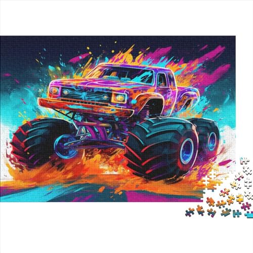 Hölzern Puzzle 500 Teile Monster Truck - Farbenfrohes Puzzle Für Erwachsene in Bewährter Qualität (car) 500pcs (52x38cm) von MOBYAT