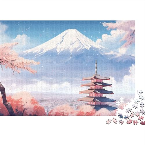 Hölzern Puzzle 500 Teile Mont Fuji - Farbenfrohes Puzzle Für Erwachsene in Bewährter Qualität (Japan) 500pcs (52x38cm) von MOBYAT