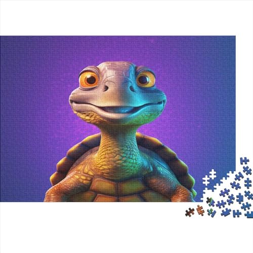 Hölzern Puzzle 500 Teile Turtle - Farbenfrohes Puzzle Für Erwachsene in Bewährter Qualität () 500pcs (52x38cm) von MOBYAT