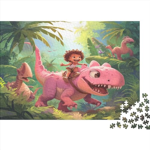 Hölzern Puzzle 500 Teile cKunstoon_Dinosaurier - Farbenfrohes Puzzle Für Erwachsene in Bewährter Qualität () 500pcs (52x38cm) von MOBYAT