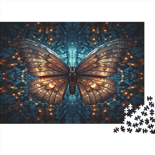 Hölzern Puzzle Abstract Butterfly 500 Piece Puzzle for Adults and Children Aged 14 and Over, Puzzle with 3D Effect 500pcs (52x38cm) von MOBYAT