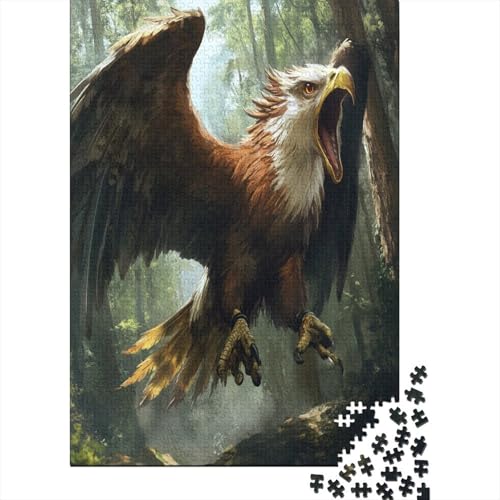 Hölzern Puzzle Adler 1000 Piece Puzzle for Adults, Puzzle with 1000pcs (75x50cm) von MOBYAT