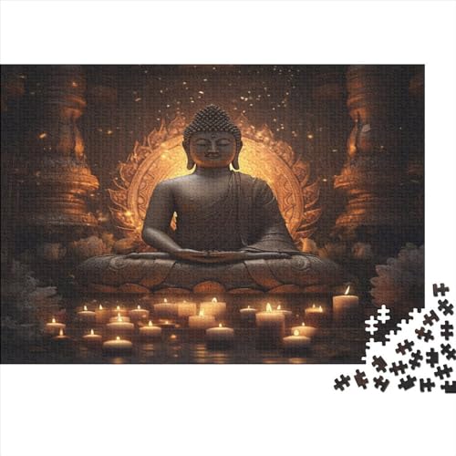 Hölzern Puzzle - Buddha - 300 Teile Puzzle Für Erwachsene, Holzpuzzle Mit 300pcs (40x28cm) von MOBYAT