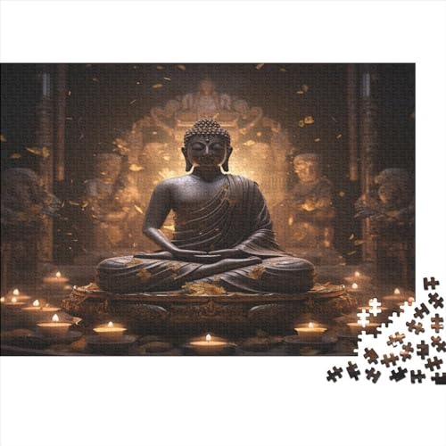 Hölzern Puzzle - Buddha - 500 Teile Puzzle Für Erwachsene, Holzpuzzle Mit 500pcs (52x38cm) von MOBYAT