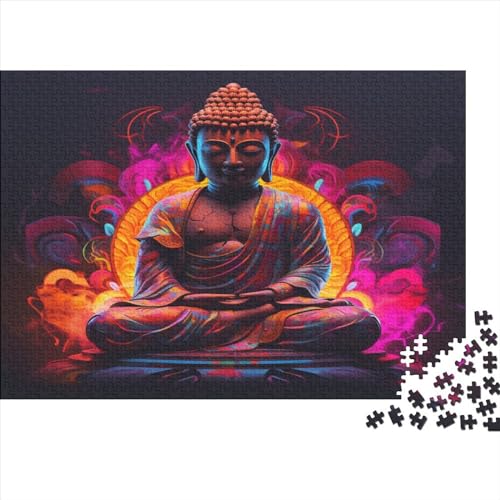 Hölzern Puzzle Buddha Statue 1000 Piece Puzzle for Adults, Puzzle with 1000pcs (75x50cm) von MOBYAT