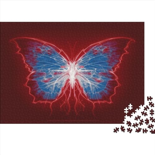 Hölzern Puzzle Colorful Butterflies 500 Piece Puzzle for Adults and Children Aged 14 and Over, Puzzle with Beautiful 500pcs (52x38cm) von MOBYAT