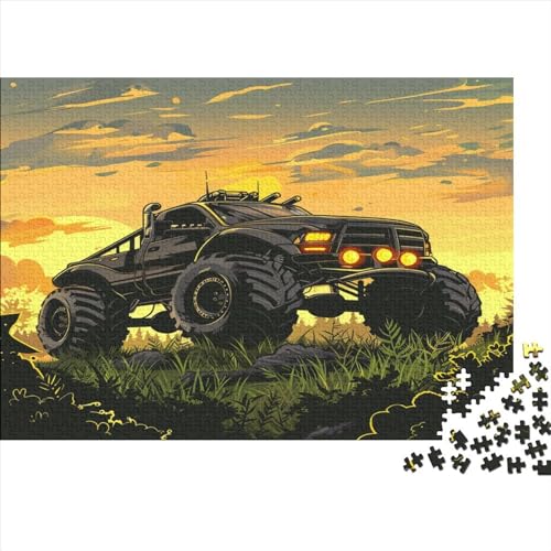 Hölzern Puzzle - LKW - 1000 Teile Puzzle Für Erwachsene, Holzpuzzle Mit 1000pcs (75x50cm) von MOBYAT