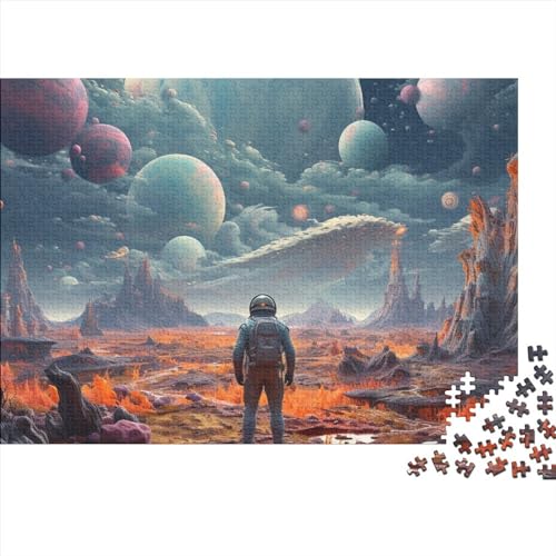 Hölzern Puzzle Planet 500 Piece Puzzle for Adults and Children Aged 14 and Over, Puzzle with Astronaut 500pcs (52x38cm) von MOBYAT