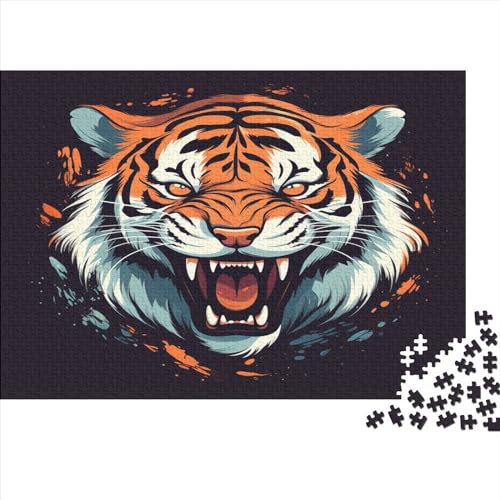 Hölzern Puzzle Tiger 1000 Piece Puzzle for Adults, Puzzle with 1000pcs (75x50cm) von MOBYAT