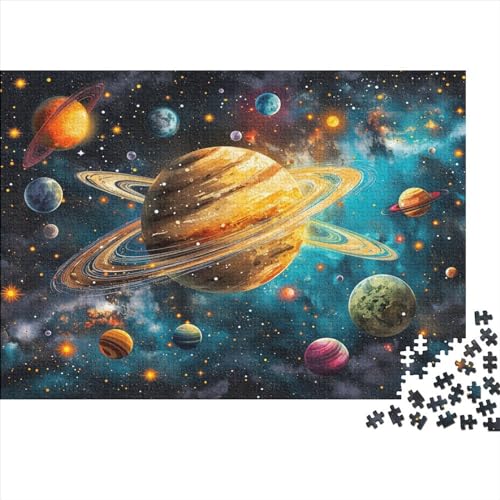 Hölzern Puzzle - Universum - 1000 Teile Puzzle Für Erwachsene, Holzpuzzle Mit 1000pcs (75x50cm) von MOBYAT