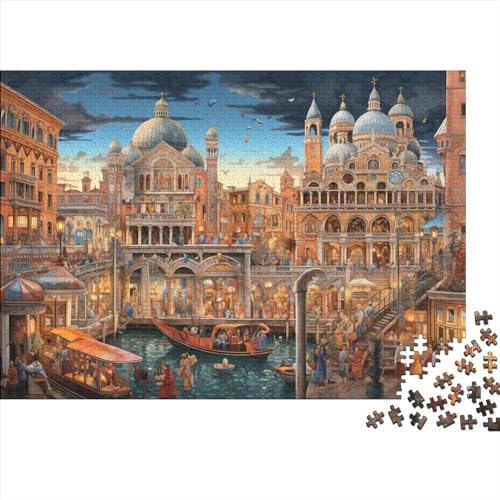 Hölzern Puzzle - Venedig - 500 Teile Puzzle Für Erwachsene, Holzpuzzle Mit Bunte Bilder 500pcs (52x38cm) von MOBYAT