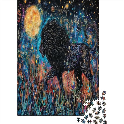 Löwe 1000 Teile Hölzern Puzzle 1000pcs (75x50cm) von MOBYAT