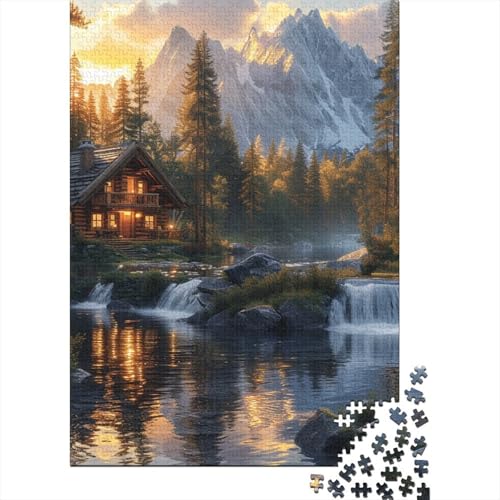 Puzzle 1000 Teile, Berghütte Collection, Geschicklichkeitsspiel Für Die Ganze Familie, Erwachsenenpuzzle Ab 14 Jahren - Holzpuzzle 1000pcs (75x50cm) von MOBYAT