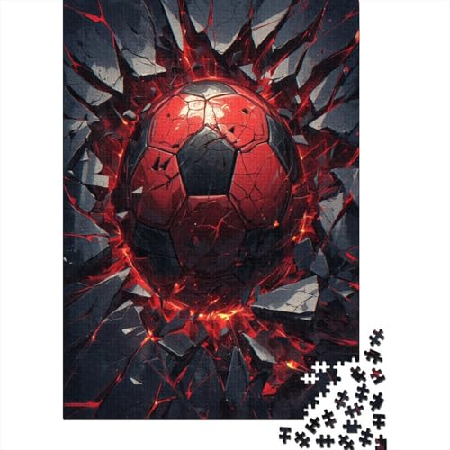 Puzzle 1000 Teile,Puzzle Erwachsene, Impossible Puzzle, Geschicklichkeitsspiel Für Die Ganze Familie,Puzzle Farbenfrohes Legespiel - 3D Fußball.Home DekoRatteion Puzzle 1000pcs (75x50cm) von MOBYAT