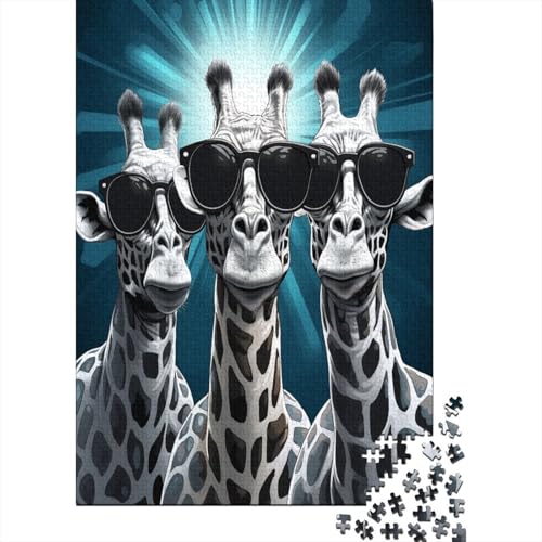 Puzzle 1000 Teile,Puzzle Erwachsene, Impossible Puzzle, Geschicklichkeitsspiel Für Die Ganze Familie,Puzzle Farbenfrohes Legespiel - 3D Giraffe & Tier.Home DekoRatteion Puzzle 1000pcs (75x50cm) von MOBYAT