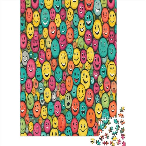 Puzzle 1000 Teile,Puzzle Erwachsene, Impossible Puzzle, Geschicklichkeitsspiel Für Die Ganze Familie,Puzzle Farbenfrohes Legespiel - Lächelndes Gesicht.Home DekoRatteion Puzzle 1000pcs (75x50cm) von MOBYAT