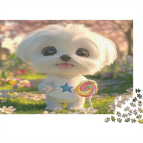 Puzzle 1000 Teile,Puzzle Erwachsene, Impossible Puzzle, Geschicklichkeitsspiel Für Die Ganze Familie,Puzzle Farbenfrohes Legespiel - Maltese.Home Dekoration Puzzle 1000pcs (75x50cm) von MOBYAT