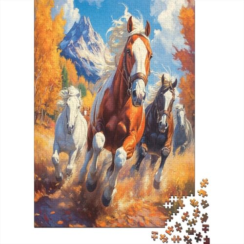 Puzzle 1000 Teile,Puzzle Erwachsene, Impossible Puzzle, Geschicklichkeitsspiel Für Die Ganze Familie,Puzzle Farbenfrohes Legespiel - Pferd.Home DekoRatteion Puzzle 1000pcs (75x50cm) von MOBYAT