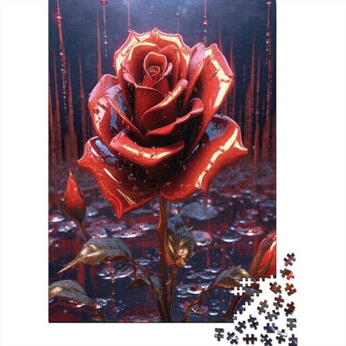 Puzzle 1000 Teile,Puzzle Erwachsene, Impossible Puzzle, Geschicklichkeitsspiel Für Die Ganze Familie,Puzzle Farbenfrohes Legespiel - Rote Rose.Home DekoRatteion Puzzle 1000pcs (75x50cm) von MOBYAT